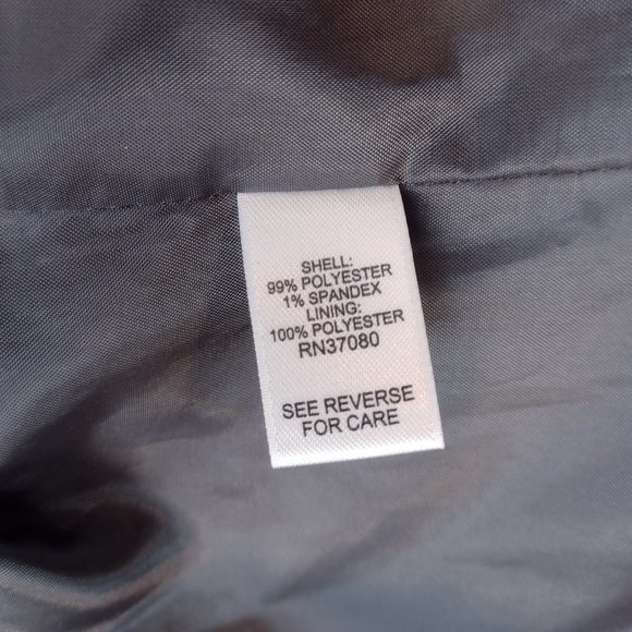 Cato Gray Windowpane Plaid Long Length Blazer Jacket XS - Picture 6 of 7